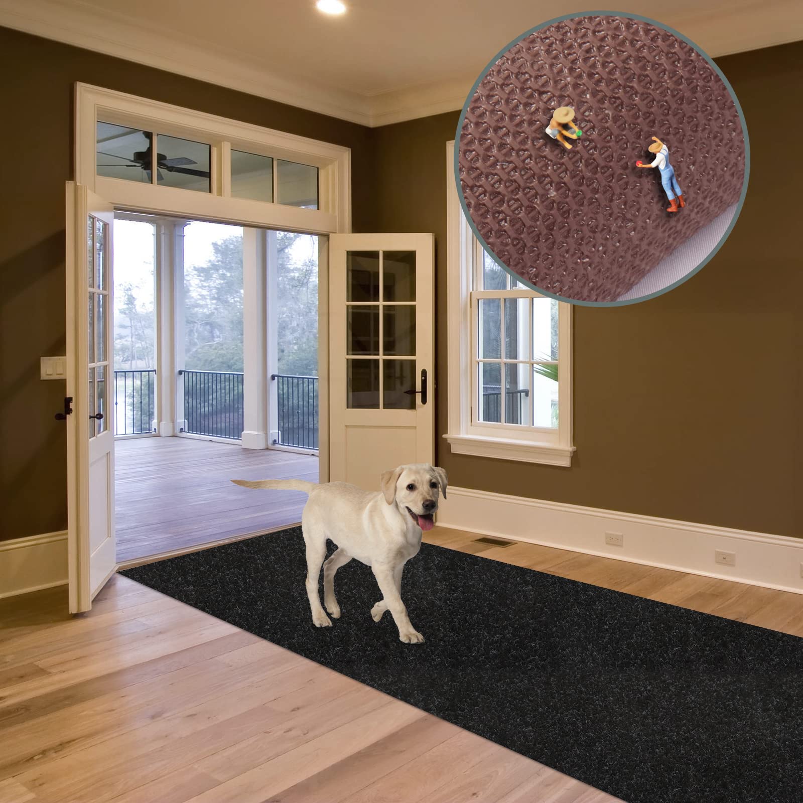 Custom Size Runner Rug 2 Ft X 42 Ft, Zgr 2-82Ft Carpet Runners Hallway Entryway Kitchen Garage Laundry Room Area Rugs With Non-S