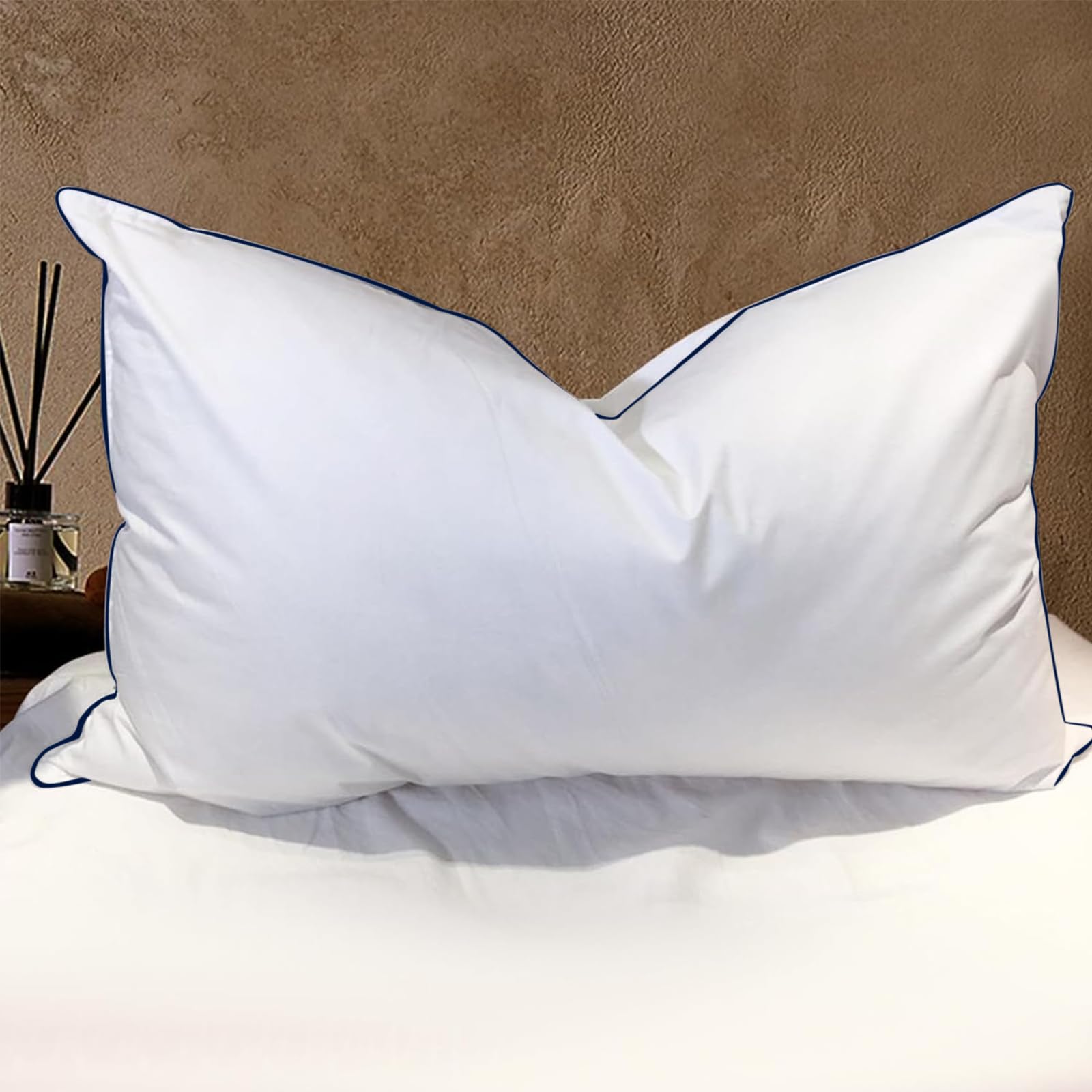 Bhz Goose Down Feather Pillows Queen Size Bed Pillows Hotel Collection For Sleeping Soft And Supportive Pillows For Side Stomach