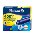 Pelikan 4001 Tp/6 Ink Cartridges For Fountain Pens, Royal Blue, 0.8Ml, 6 Pack (301176)