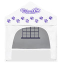 Pupup Canopy Instant And Portable Dog House And Shelter, White/Purple, Large
