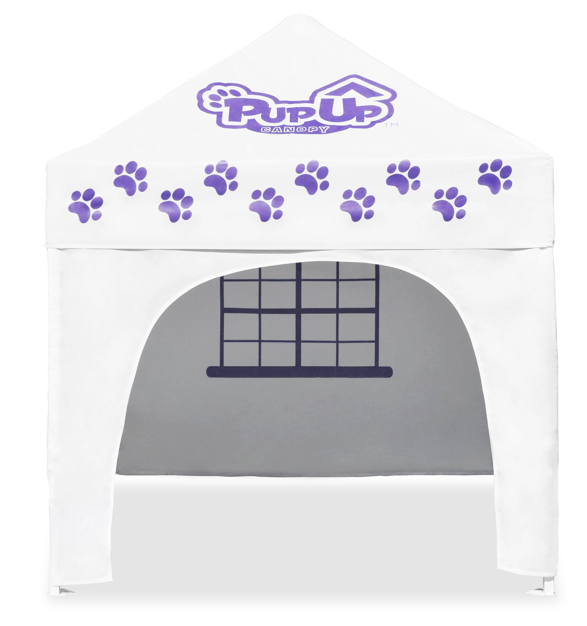Pupup Canopy Instant And Portable Dog House And Shelter, White/Purple, Large