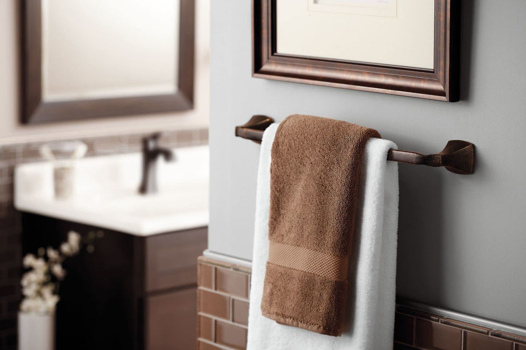 Moen Yb5124Orb Voss 24-Inch Bathroom Towel Bar, Oil-Rubbed Bronze