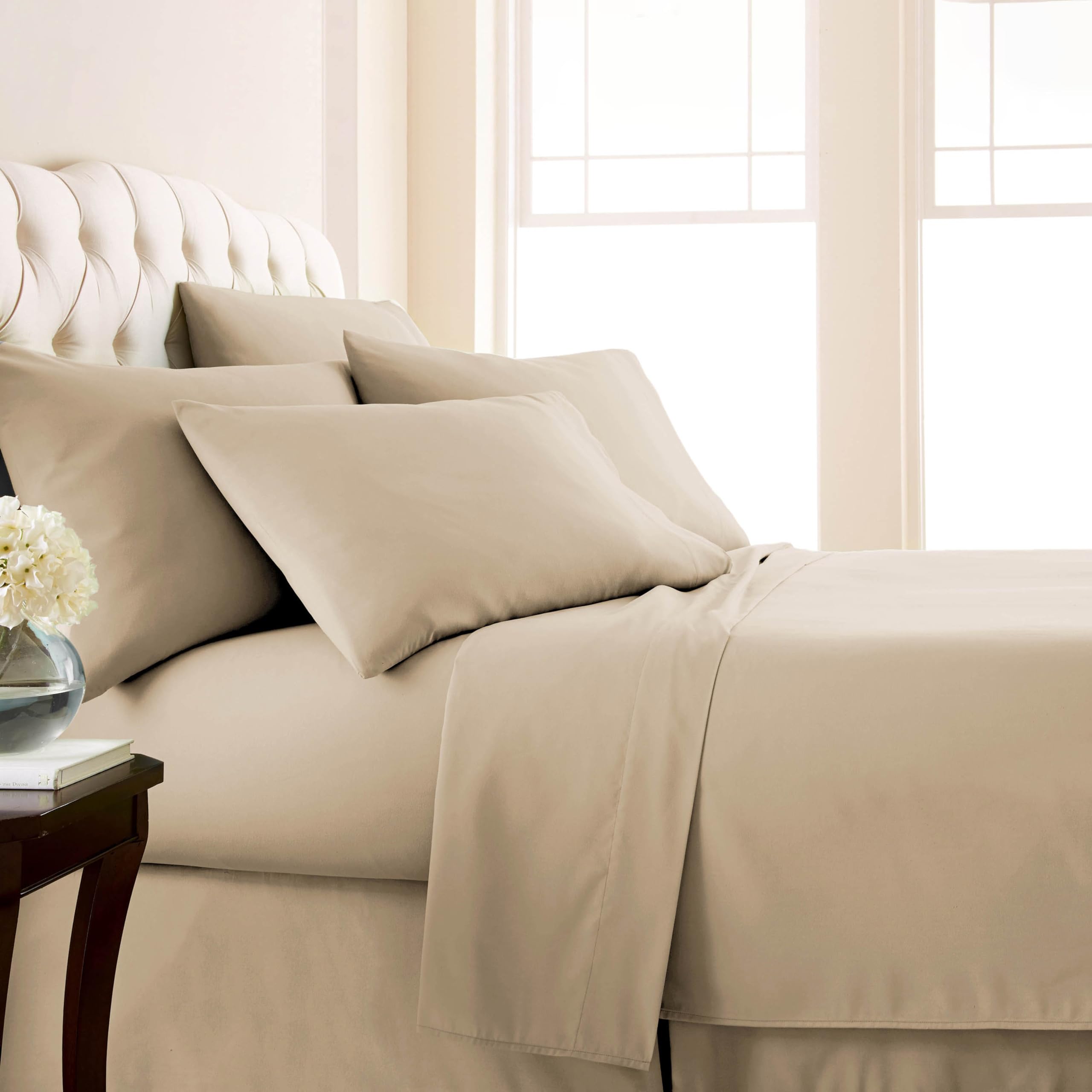 Southshore Fine Living, Inc. Extra Deep Pocket California King Sheet Sets, 6-Piecel Ultra Soft Hotel Luxury Microfiber With 21''