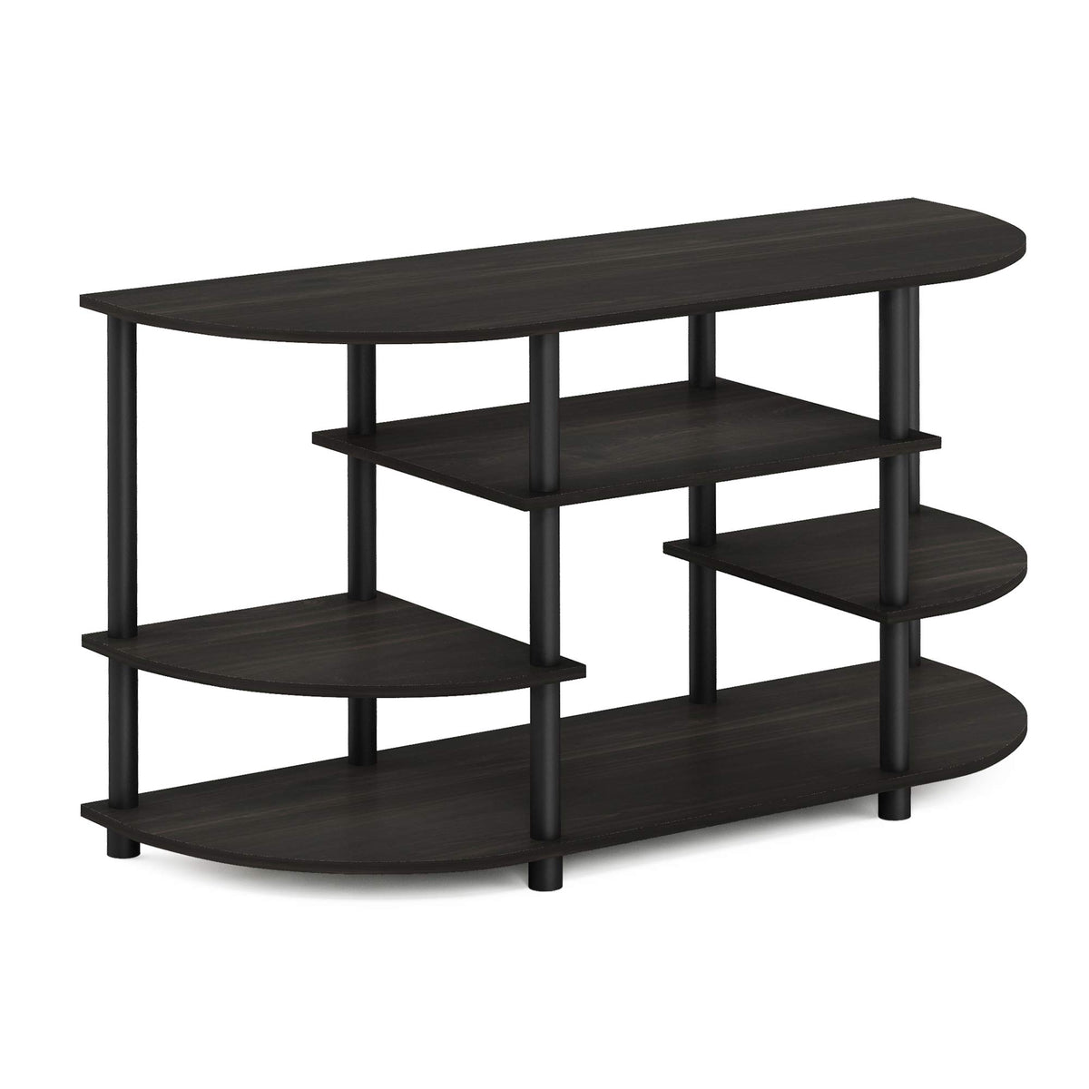 Furinno Jaya Simple Design Corner Tv Stand, Espresso/Black