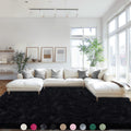 Mugorn Black Area Rugs 9x12 Living Room, Large Fluffy Rugs for Bedroom, Soft Carpet Shag Kids Room Rug, Non-Slip Fuzzy Rugs Indo