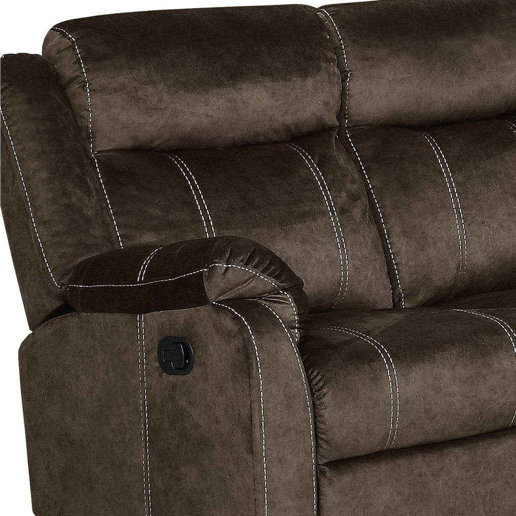 Global Furniture USA U7303C Brown Microfiber Glider Recliner