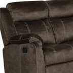 Global Furniture USA U7303C Brown Microfiber Glider Recliner