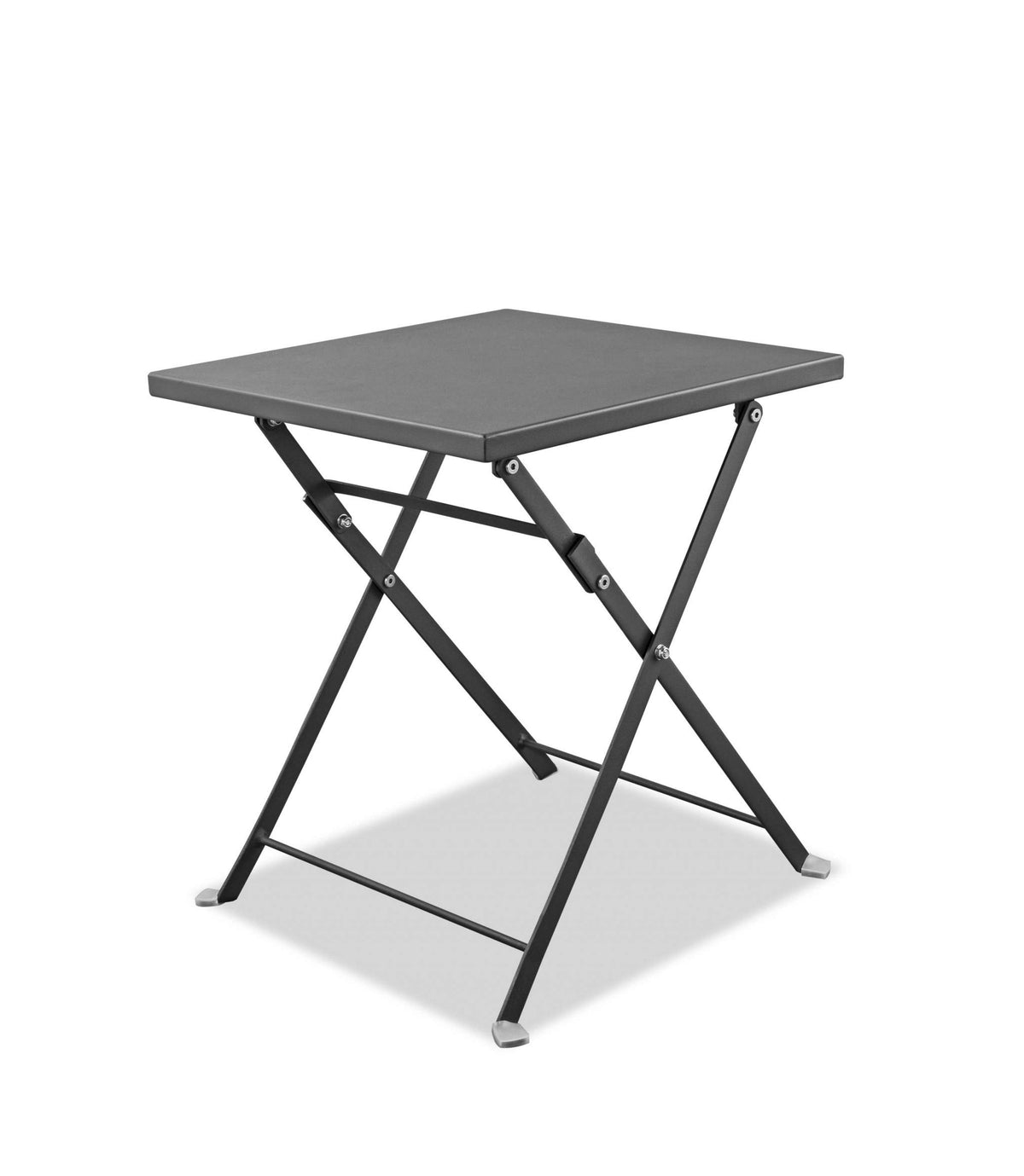 HomeRoots 18' Gray Stainless Steel End Table