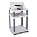Safco Products 1860Gr Wave Desk Side Printer Machine Stand, Light Gray