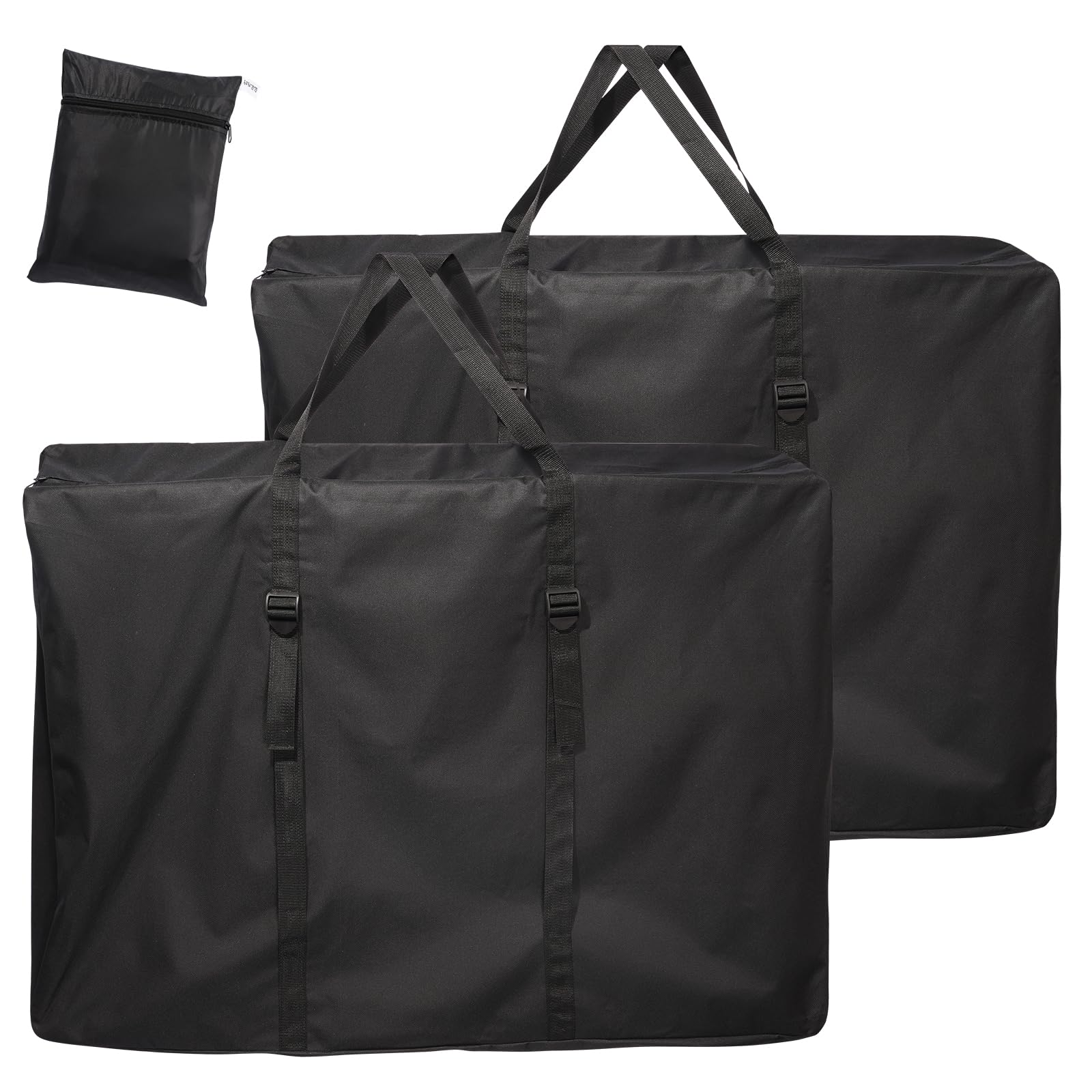 Extra Large Outside Folding Chair Storage Bag With Zipper And Handles, 600D Folding Chair Carry Bag For Zero Gravity Chair Cover, Portable Folding Lounge Chair Carrying Bags, 43' L X 11' W X 29' H