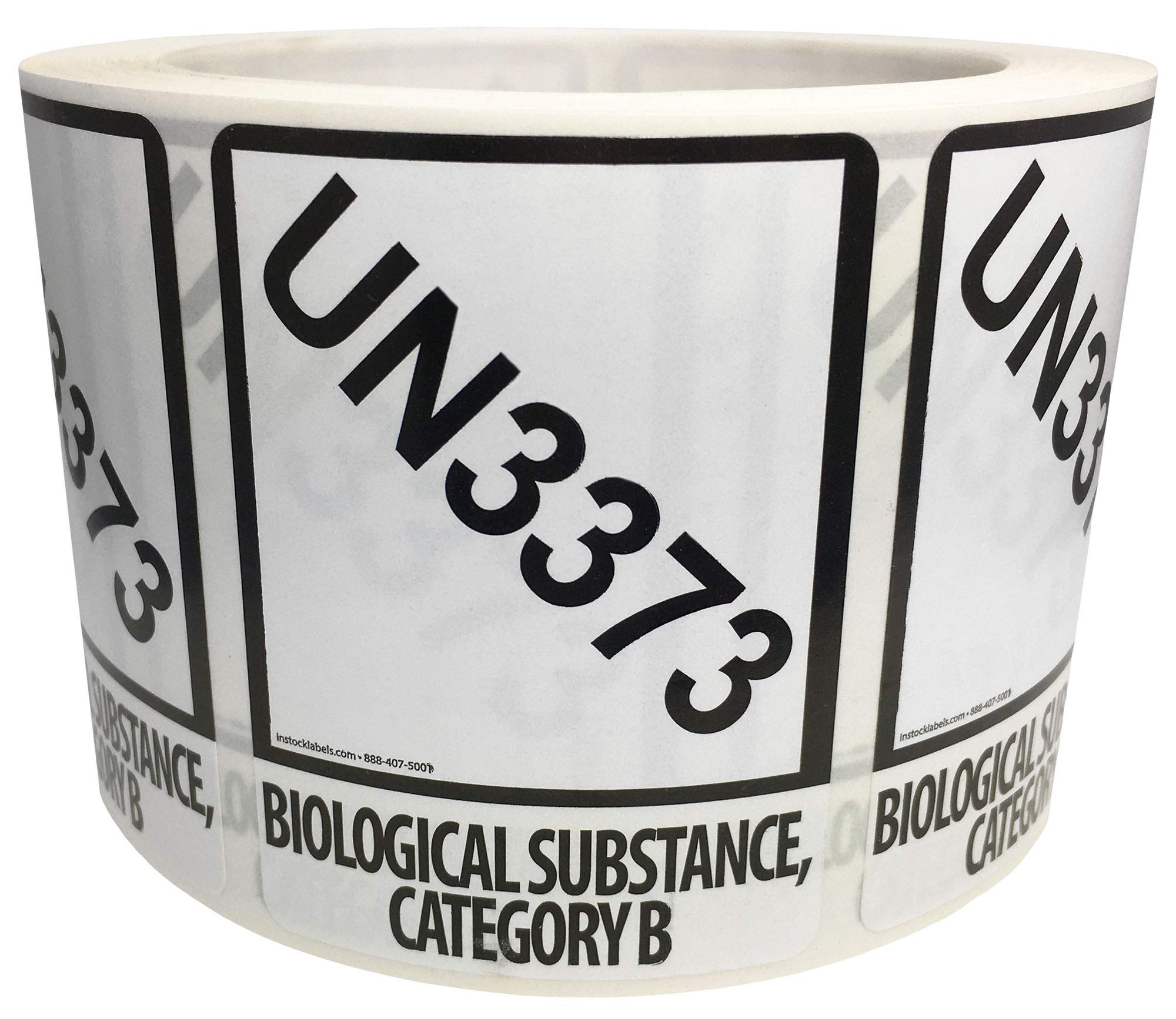 Small Un3373 Labels For Biological Substance Category B 2 X 2.75 Inch 500 Total Labels