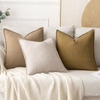 Miulee Linen Pillow Covers 24X24 Inch Mustard Yellow ?Decorative Boho Farmhouse? ?Neutral Throw Pillows Pack Of 2 Soft Accent Couch Pillowcases Spring Modern Home Decor For Sofa Cushion Livingroom Bed