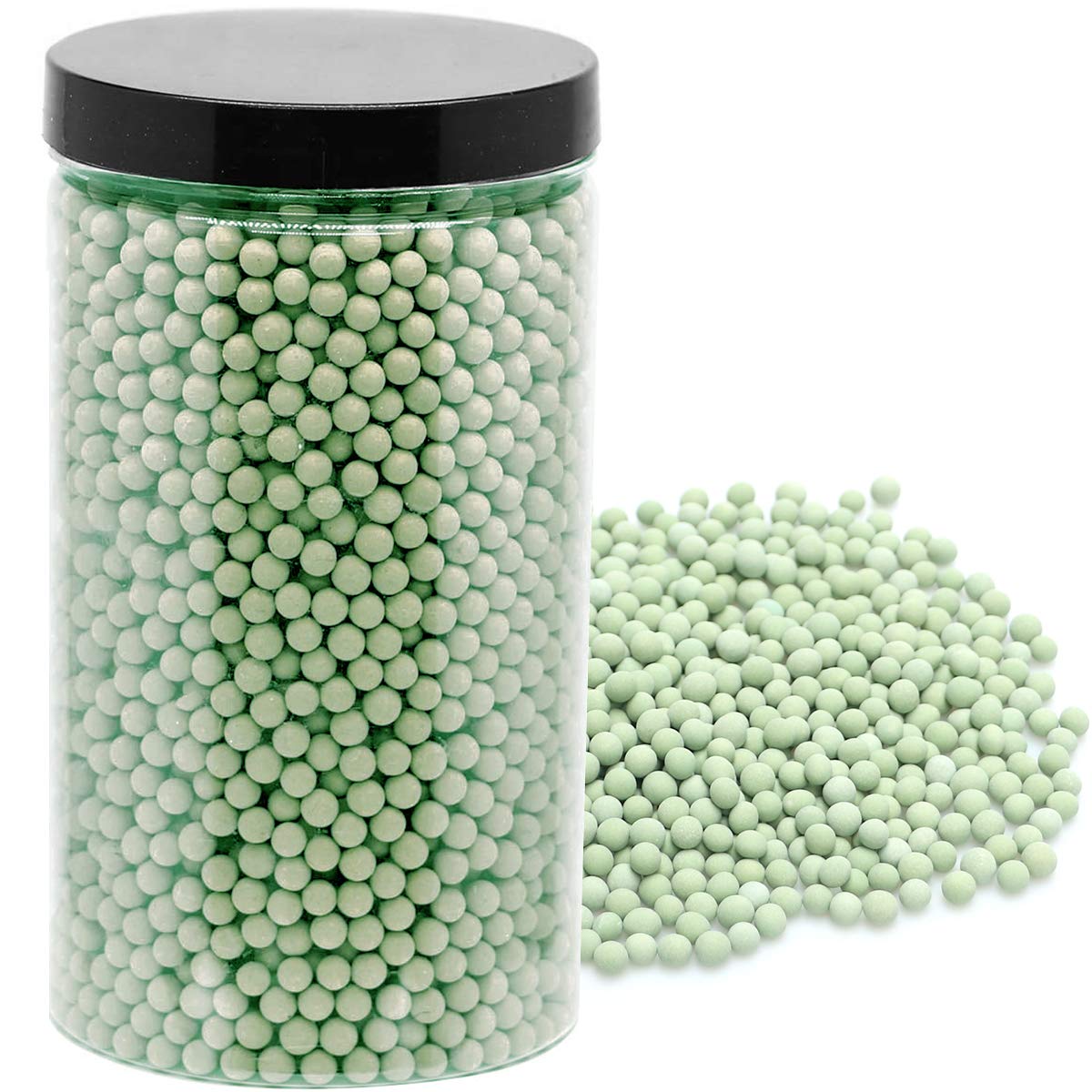 2.2Lbs Mini Green Hydroponics Clay Pebbles, Wohohoho Upgraded 3Mm-5Mm Hydro Ceramsite Balls, Horticultural Plant Top-Dressing De