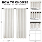 Meetbily 94 Inch Linen Sheer Curtains 2 Panels Set Rod Pocket Back Tab Linen Window Privacy Decorative Curtain Drapes For Living