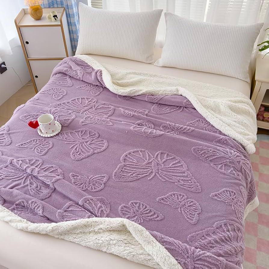 Reexplore King Size Double Bed Blanket, Velvet Flannel and Sherpa Layer, AllSeason Blanket for AC Rooms and Winter, 200 x 230 c