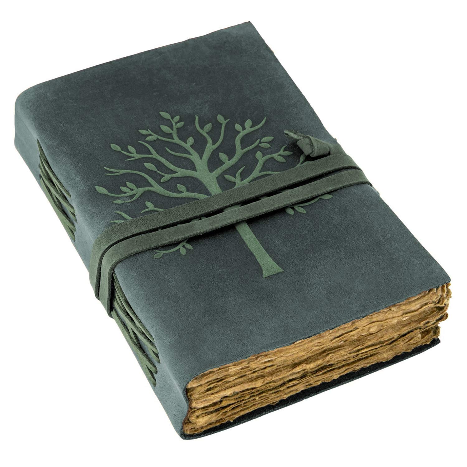 Nomadcraftsco. Vintage Leather Journal Tree Of Life-Leather Bound Journal-Antique Paper-Beautiful Embossed Tree Leather Sketchbo