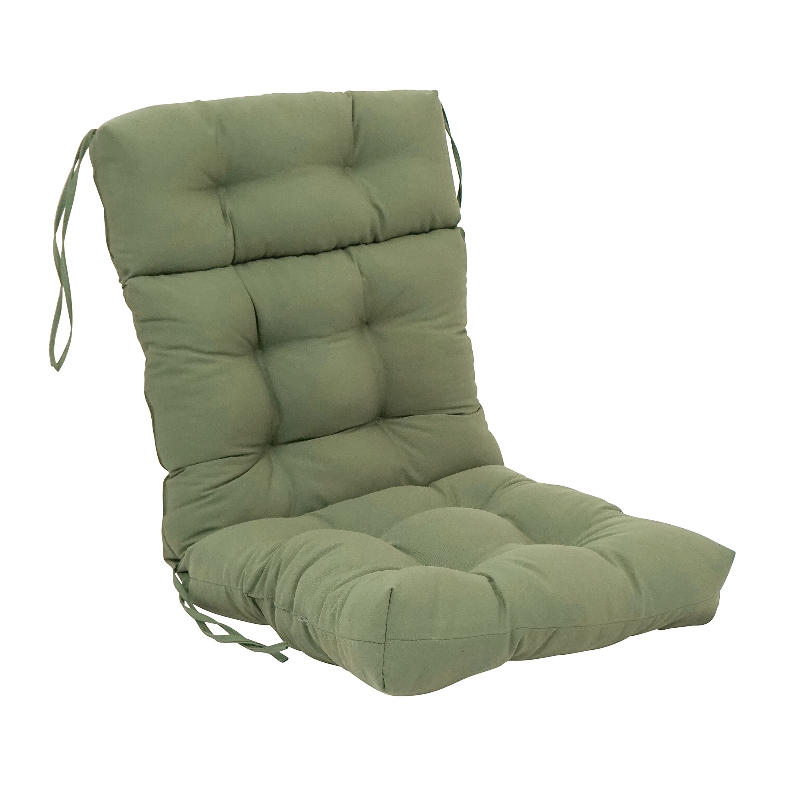 Blazing Needles 22 45-inch Twill Seat/Back Tufted Chair Cushion, 22 x 45, Sage
