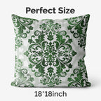 M-Qizi Green Throw Pillow Covers - Flannel Green Pillow Covers 18X18 Set Of 4, Decorative Green Pillow Covers, Chinoiserie Pillo