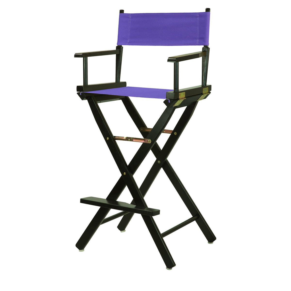 Casual Home 230-02/021-41 Black Frame-Purple Canvas Director Chair 30&quot; - Bar Height Blackframe