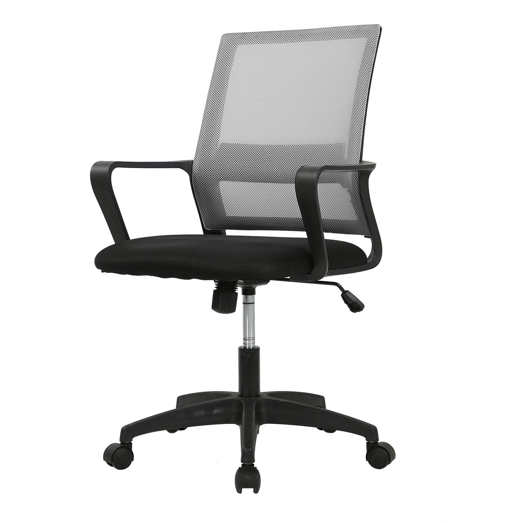 Paylesshere Gaming Chair Ergonomic Computer Chair Office Chair Video Game Chairs With Lumbar Support Desk Chair Armrest Mid Black Cushion Swivel Rolling Chair With Wheels For Home Office (Grey)