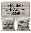 M-Qizi Camper Decor 3 Pieces Set - 1 Rv Door Mat 2 Camper Pillows Cover, 30'X17' Rv Rugs For Inside, 18X18 Pillow Cover, Rv Gi