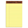 Tops The Legal Pad Writing Pads, 5' X 8', Jr. Legal Rule, Canary Paper, 50 Sheets, 3 Pack (75013)