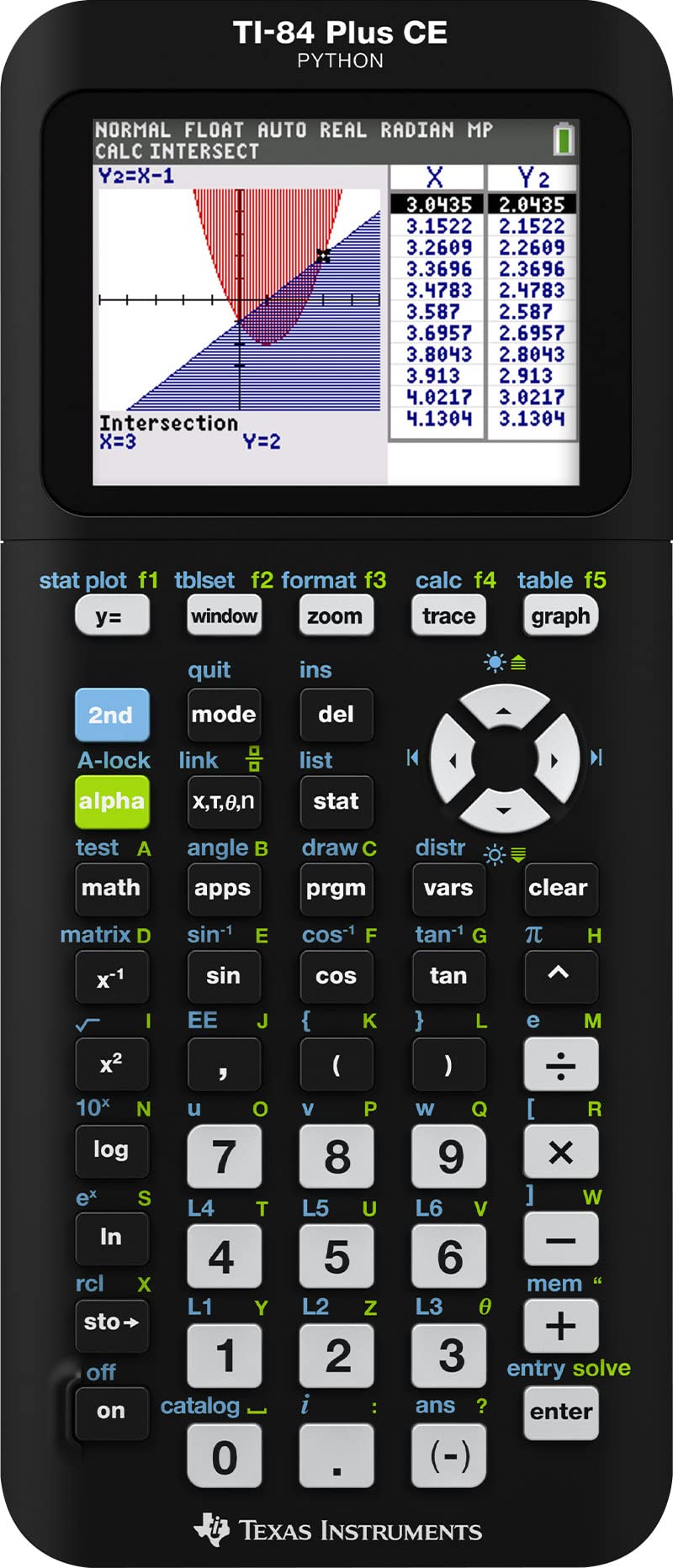 Texas Instruments Ti-84 Plus Ce Color Graphing Calculator, Black