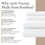 Bamboo Bay 4 Piece Queen Sheet Set - 100% Viscose Made From Bamboo Sheets Queen Size Bed Set - Ultra Soft Cooling Sheets For Hot