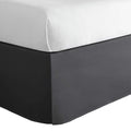 Today? Home Classic Tailored Bed Skirt Dust Ruffle, Cotton Blend Design, 14' Drop Length, Full, Grey