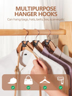 House Day Space Saving Hanger Hooks 60 Pack, Black Clothes Hanger Connector Hooks, Heavy Duty Hanger Hooks Space Saver, Premium