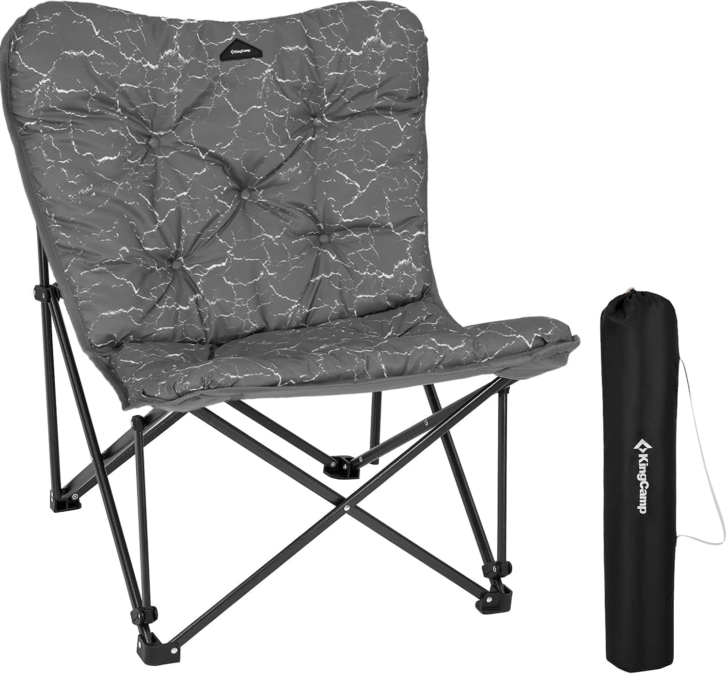 KingCamp Butterfly Chair Oversized XL Camping Chairs for Adults Padded Folding Comfy Camp Chairs 300lbs Heavy Duty with High Bac