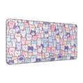 Jiang100 Cute Kawaii Cat Mouse Pad, Gaming Office Home Mousepad, Computer Keyboard And Laptop Desk Mat For Women, Large Extended