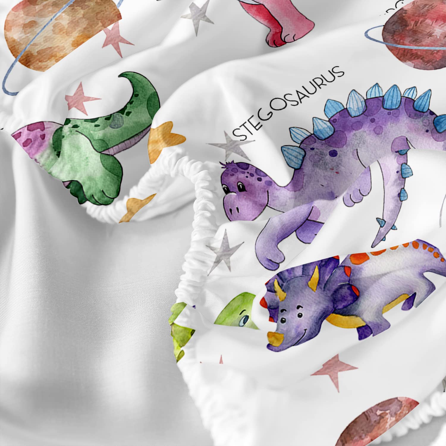 Cvhouse Dinosaur Fitted Sheet Twin Size,Dinosaur Bedding Set,Dinosaur Bed Sheet Set For Kids Teens,1 Flat Sheet & 1 Fitted Sheet