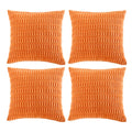 Fancy Homi 4 Packs Orange Fall Decorative Throw Pillow Covers 20X20 Inch For Couch Bed Sofa, Halloween Pumpkin Autumn Home Decor
