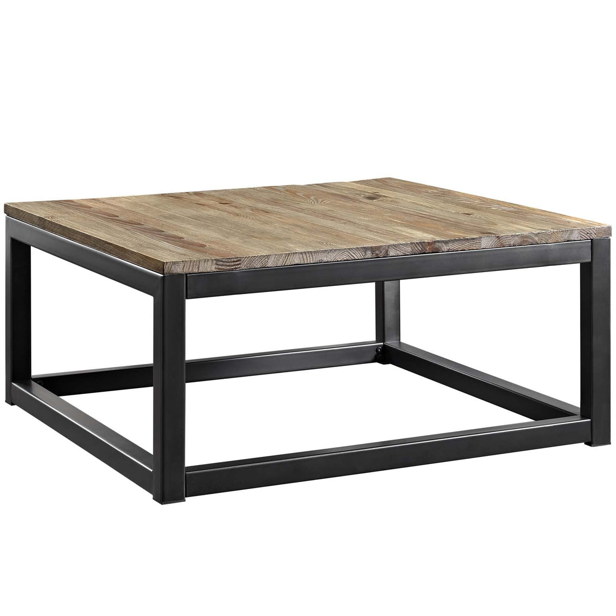 Modway Attune 32&quot; Coffee Table With Pine Wood Top In Brown