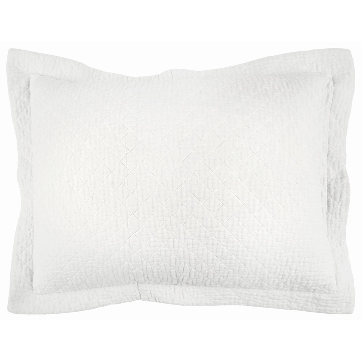 Rizzy Home | BQ4517 | Cotton King Sham | 20&quot;x36&quot; White/Neutral/ Solid