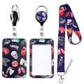 Skull Lanyard With Id Badge Holder Case And Retractable Badge Reel Clip, Forensic Science Organ Keychain Key Lanyards For Men Wo
