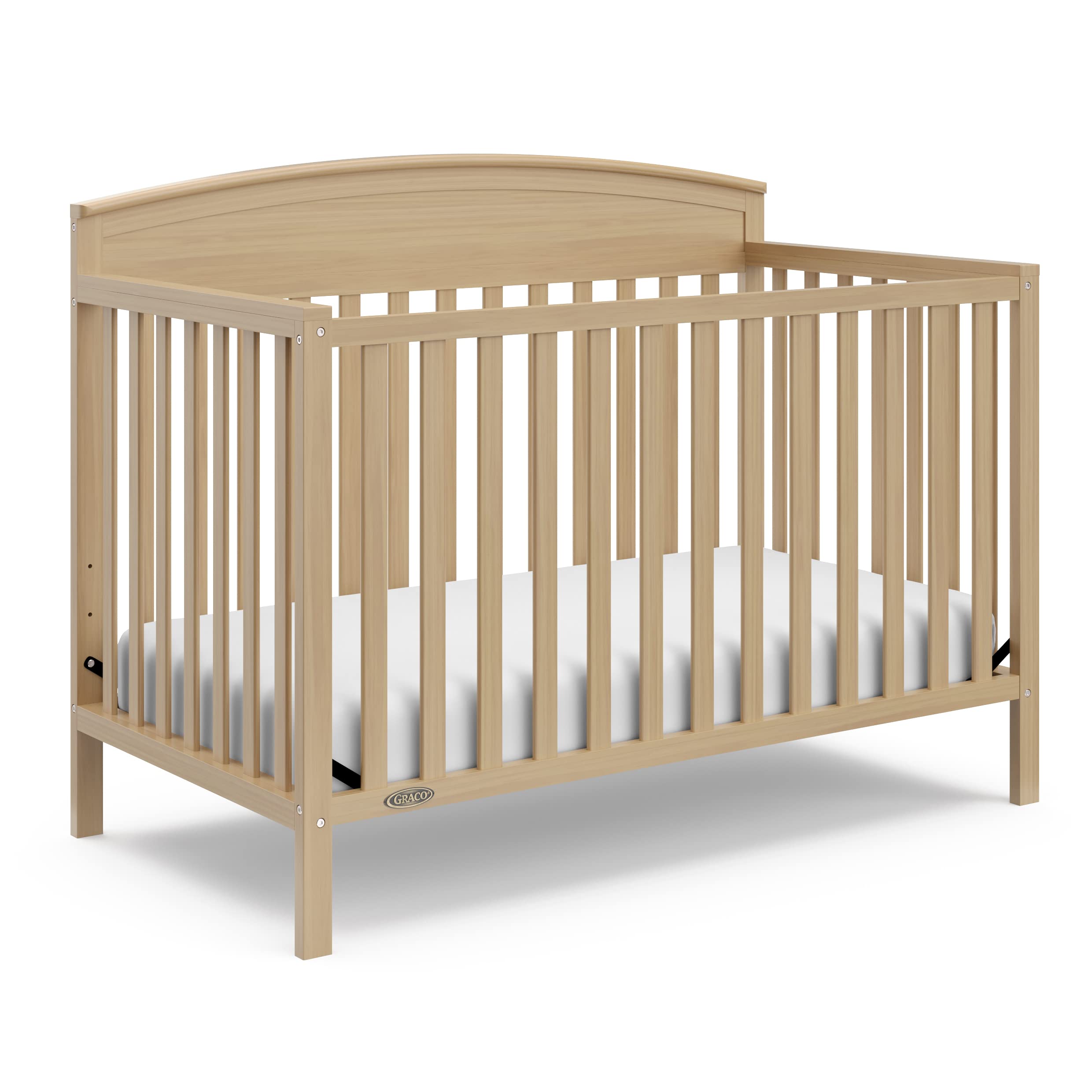 Graco Benton 5-in-1 Convertible Crib (Driftwood) - GREENGUARD Gold Certified, Converts from Baby Crib to Toddler Bed, Daybed and