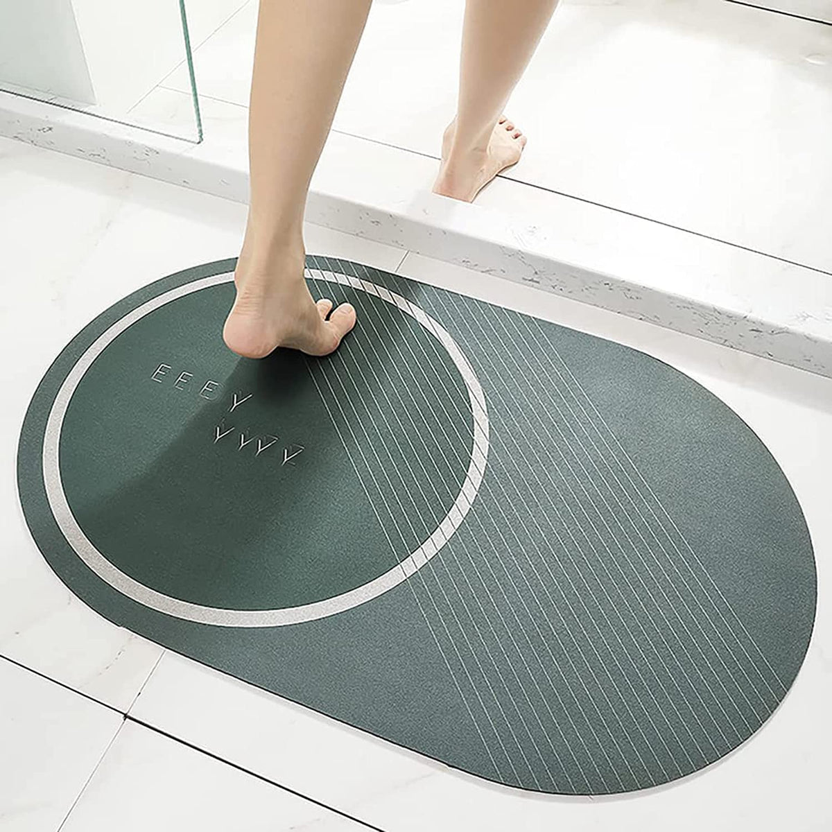VENJA (LABEL) AntiSlip Bath Mat, Bathroom Rug, Floor Mat for Home, Doormat Carpet Suitable for Kitchen (60 x 40 cm) (Easy Life,