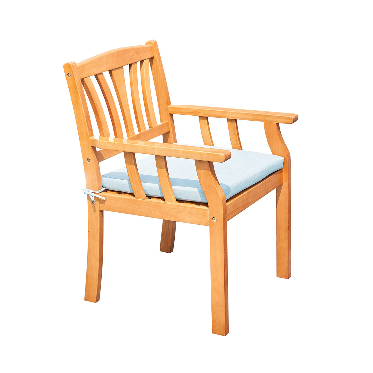 VIFAH V1962 Kapalua Honey Nautical Outdoor Eucalyptus Wooden Dining Chair