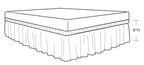 Biscaynebay Wrap Around Bed Skirts For Full & Full Xl Beds Extra Short Drop Of 9', White Elastic Dust Ruffles Easy Fit Wrinkle