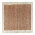 Kosas Home Frame 96 x 96 Jute Fabric Area Rug in Natural/Ivory