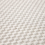 Solid Outdoor Rug For Patio Or Balcony Weatherproof In Mottled Cream, Size: 3'11' Round
