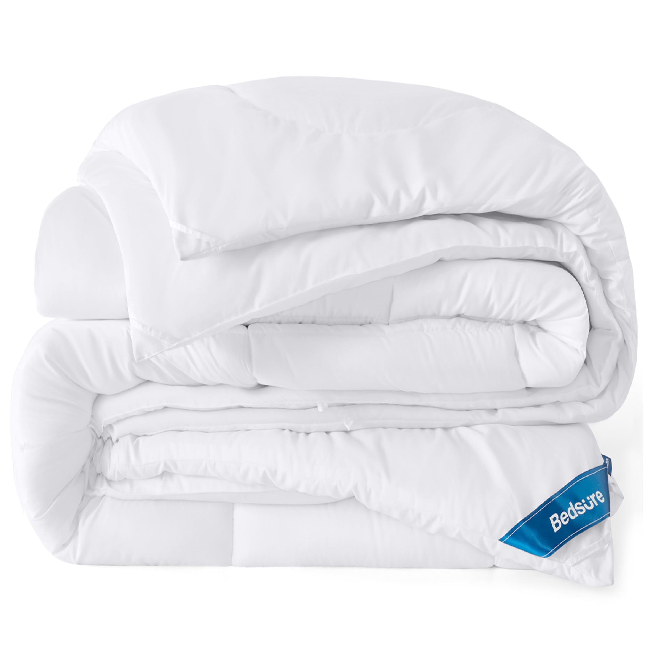 Bedsure Comforters Oversized King -Duvet Insert White Lightweight Comforter Quilted All Season Duvet With Tabs - Machine Washabl