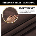 4 Pieces Sofa Covers Stretch Velvet Couch Covers For 3 Cushion Sofa Slipcovers Soft Sofa Slip Covers Furniture Covers With 3 Individual Seat Cushion Covers, Machine Washable (X-Large, Blue)