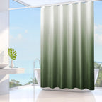 Gibelle Sage Green Shower Curtain, Ombre Shower Curtains For Bathroom, Waffle Weave Textured Fabric Shower Curtain Set With Hook
