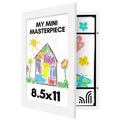 Americanflat 10x12.5 Kids Art Frame - Front Loading Picture Frame Holds 100 Artworks - Use as 8.5x11 Frame with Mat - My Mini Ma