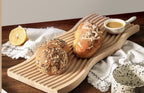 Bloflo Decorative Tray Wave Shaped Natural Wooden Trays For Decor, Rustic Wood Serving Tray, Wood Decorative Trays For Coffee Ta