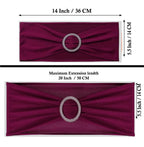 Mds Pack Of 10 Spandex Chair Sashes Bow Sash Elastic Chair Bands Ties With Buckle For Wedding And Events Decoration Spandex Slider Sashes Bow - Eggplant