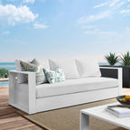 Modway Tahoe Patio Aluminum Sofa With White White Finish Eei-5676-Whi-Whi